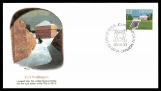 Canada Fdc 1983 Fort Wellington Fleetwood First Day Cover Wwa_89228