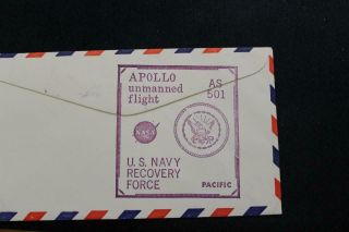 SPACE COVER SATURN APOLLO 4 RECOVERY USS BENNINGTON (CVS - 20) ORBIT COVER (2991) 3