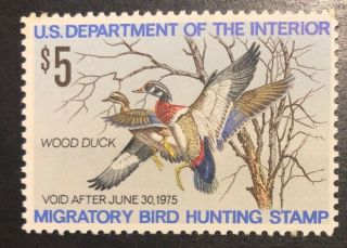 Tdstamps: Us Federal Duck Stamps Scott Rw41 $5 Mh Og Gum Bend