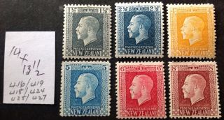 Zealand 1915,  6 X Stamps Hinged