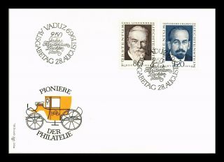 Dr Jim Stamps Pioneers Of Philately Combo Liechtenstein European Size Cover