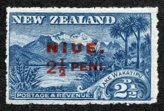 Niue Sg20 2 1/2d Deep Blue Fresh M/mint