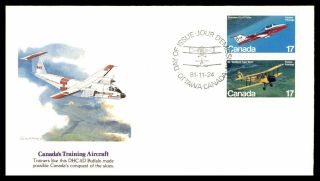 Canada Fdc 1981 Canadas Training Aircraft Dhc 5d Fleetwood First Day Cover Wwa_8