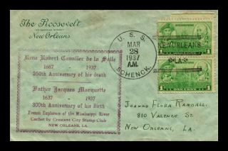 Dr Jim Stamps Us Naval Cover Uss Schenck Orleans Louisiana 1937