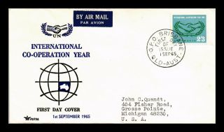 Dr Jim Stamps International Cooperation Year First Day Issue Australia Cover