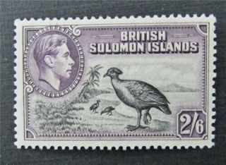 Nystamps British Solomon Islands Stamp 77 Og Nh $36