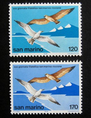 San Marino 1978 Birds.  Full Set Of 2 Stamps.  Nh