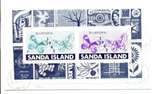 England Local - Sand Island - 1967 - Europa - 1 Bl.  Cv Reg - - To Germany @10