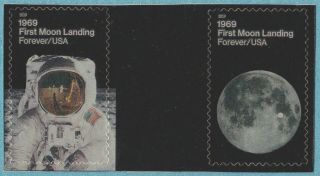 Usa Sc.  (55c) Moon Landing 2019 Mnh Horiz.  Pair W.  Gutter