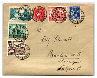 Germany / France July 1940 Mixed Franking Cover / Back Flap Creasing - Z13968