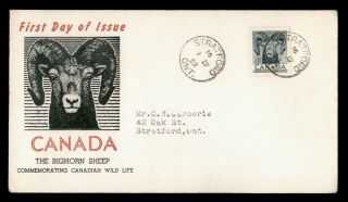 Dr Who 1953 Canada Bighorn Sheep Fdc C128136