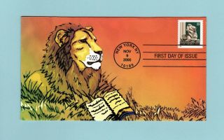 U.  S.  Fdc 3447 Heritage Cachet - The York Public Library Lion