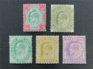 Nystamps British India Stamp 61//70 Og H $30