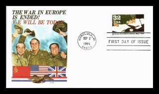 Dr Jim Stamps Us Germany Surrenders World War Ii First Day Cover Honolulu