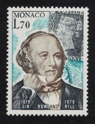 Monaco Death Centenary Of Sir Rowland Hill 1v Mnh Sg 1411