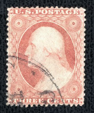Scott 25 Vf 3 Cent Type I Dull Red From 1857