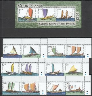 H54 2013 Cook Islands Sailing Ships Of The Pacific Michel 30 Euro 1kb,  Set Mnh