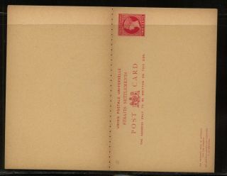 Straits Settlements Postal Reply Card Ms1221