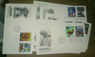 A10 207 Marvel Comics Set Artcraft Variety First Day Covers