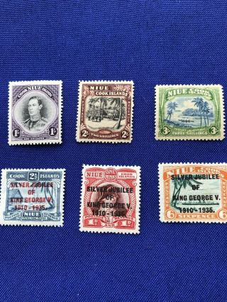 Niue Stamps (6),  1935 & 1938,  Cat Val: $38 Us,  Price: $11 Us (9057)