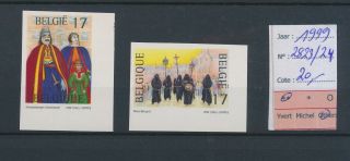 Lk45225 Belgium 1999 Folklore Art Fine Lot Imperf Mnh Cv 20 Eur