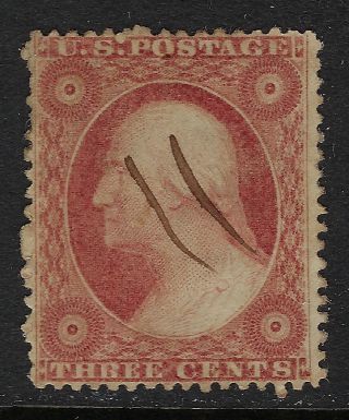Scott 26 1857 3 Cent Washington Regular Issue F - Vf