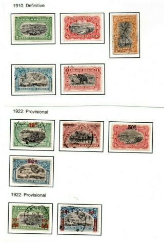 A Good Cat Value Belgian Congo 1910 - 22 Album Page