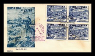 Dr Jim Stamps 18c For My Country And Home Fdc Combo Philippines Block Cover