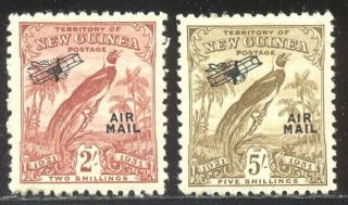 Guinea C24 - 25 - 1931 2sh - 5sh Bird Of Paradise ($65)