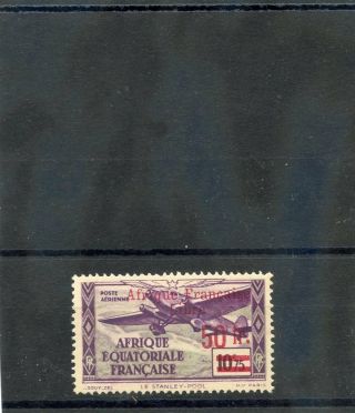 French Equatorial Africa Sc C15 (yt A21) F - Vf Nh 1940 50f/10f75 Airmail $55