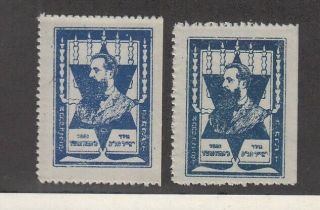 Israel Judaica Kkl Jnf Poland 1917 Herzl Stamps Rochlin Po24 - 25 Mnh