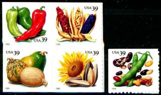 Crops Of The Americas Complete Set 5 Mnh Booklet Stamps Scott 