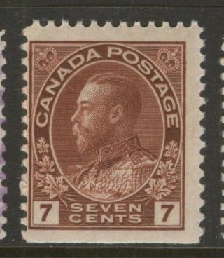Canada 114 7c 1924 Red Brown King George V Admiral F Mnh Cv$24