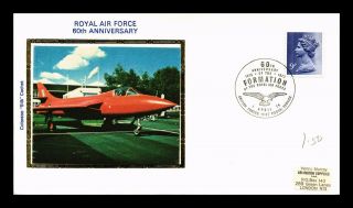 Dr Jim Stamps Royal Air Force Anniversary United Kingdom Silk Cachet Cover