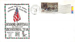 1703 13c Christmas Winter Pastime,  First Day Cover Cachet,  [q443317]