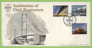 G.  B.  1983 Engineering Achievements Set On Bradbury First Day Cover,  London Swi