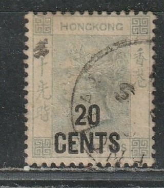 1891 British Colony In China Stamps,  Hong Kong Qv 20c On 30c Shanghai 上海,