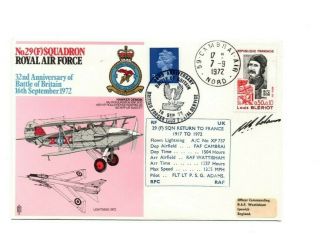 1972 Rafm Cover - 32nd Anniversary Of Battle Of Britain - Signed