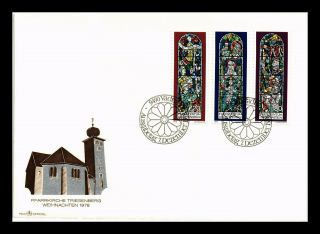 Dr Jim Stamps Christmas Stained Windows Fdc Liechtenstein European Size Cover