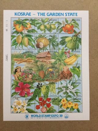 Fruits And Flowers Of Kosrae - Stamps From Micronesia