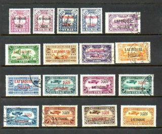 Latakia (lattaquie) - 17 Different And Cancelled Stamps