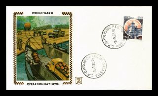Dr Jim Stamps Operation Baytown World War Ii Silk Cachet Italy Cover