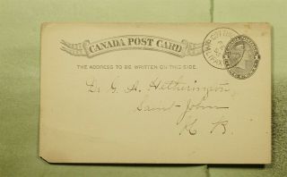 Dr Who 1895 Canada Halifax Gottino West St Postal Card E52590