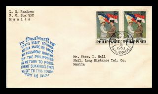 Dr Jim Stamps State Visit President Philippines Indonesia Fdc Combo Cover
