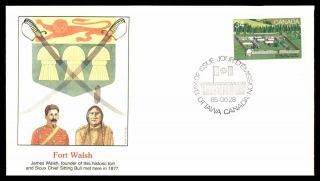Canada Fdc 1985 Fort Walsh James Walsh Sioux Chief Sitting Bull Fleetwood First