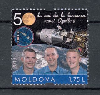 Moldova 2019 50th Anniversary Of The Apollo 9 Space Mission 1v Mnh