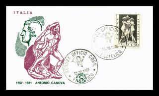 Dr Jim Stamps Antonio Canova Famous Personality Fdc Italy Cover