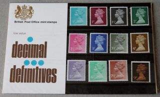 Gb 1971 Definitive Machin Presentation Pack No.  26 1/2p To 9p Stamp Set 26