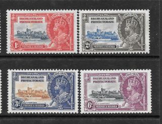 1935 King George V Sg111 To Sg114 Silver Jubilee Set Hinged Bechuanaland