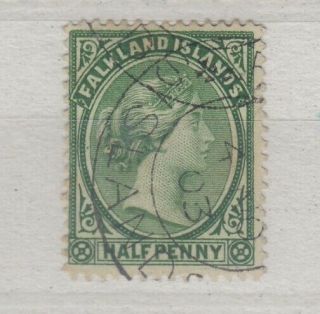 Falkland Islands Qv 1891 1/2d Green Sg17 Fine J6559